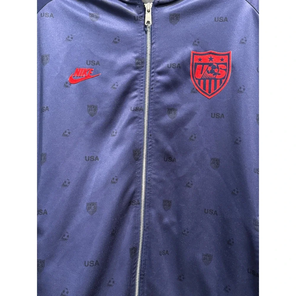 Nike Sportswear US Soccer Federation Track Jacket Navy Blue Red Mens XL USSF